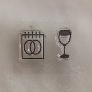 LClear Acrylic Wine And Wedding Stamps